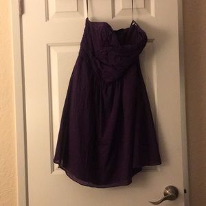 Eggplant Strapless A-line Dress